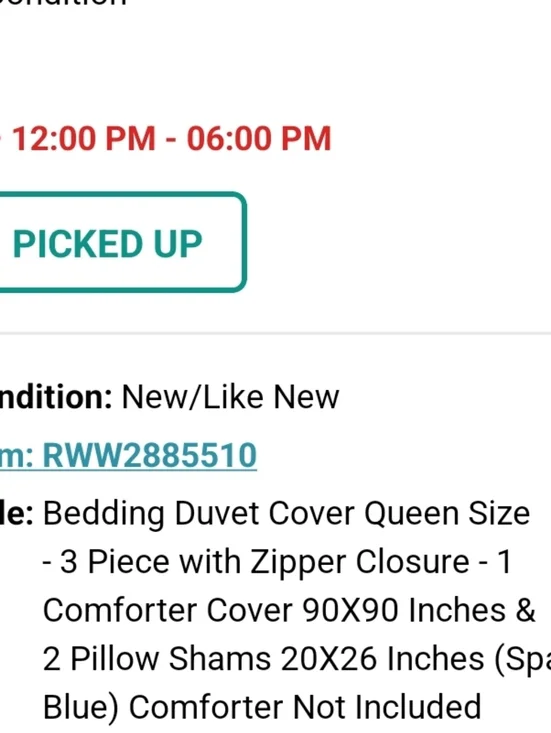 Spa Blue 3-Piece Duvet Cover Set - Queen - Picture 2 of 2